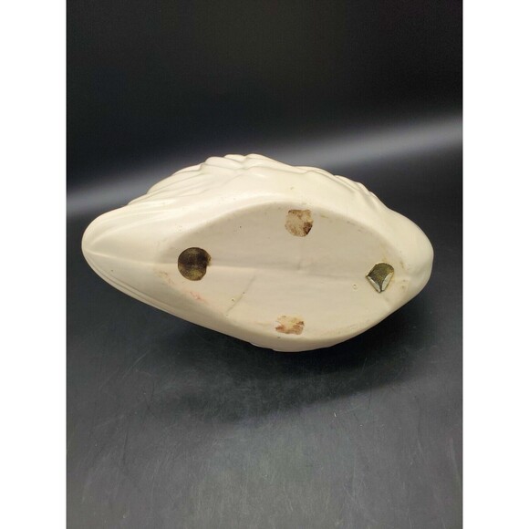 Mid-Century Modern Large Swan Planter 7" Tall Bisque Color Ceramic - Picture 8 of 12